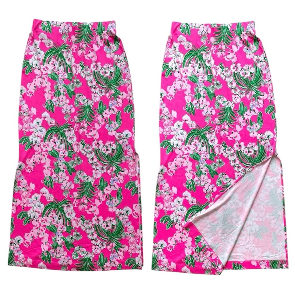 ๐ธ NWT Lilly Pulitzer 2 Piece Set Minka Maxi Skirt & Top Roxie Pink Worth A Look - Picture 13 of 16
